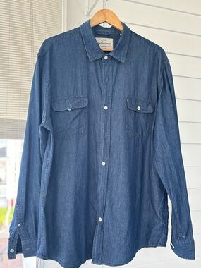 Weatherproof Blue Denim Button-Down Shirt
